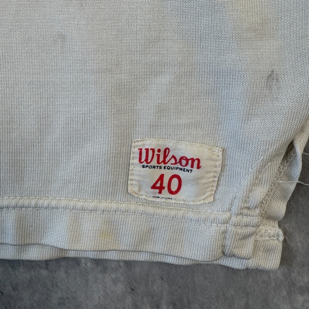 Vintage Wilson Football Jersey Mens 40 White Red Yellow #50 Long Sleeve 50s 60s - Picture 3 of 13